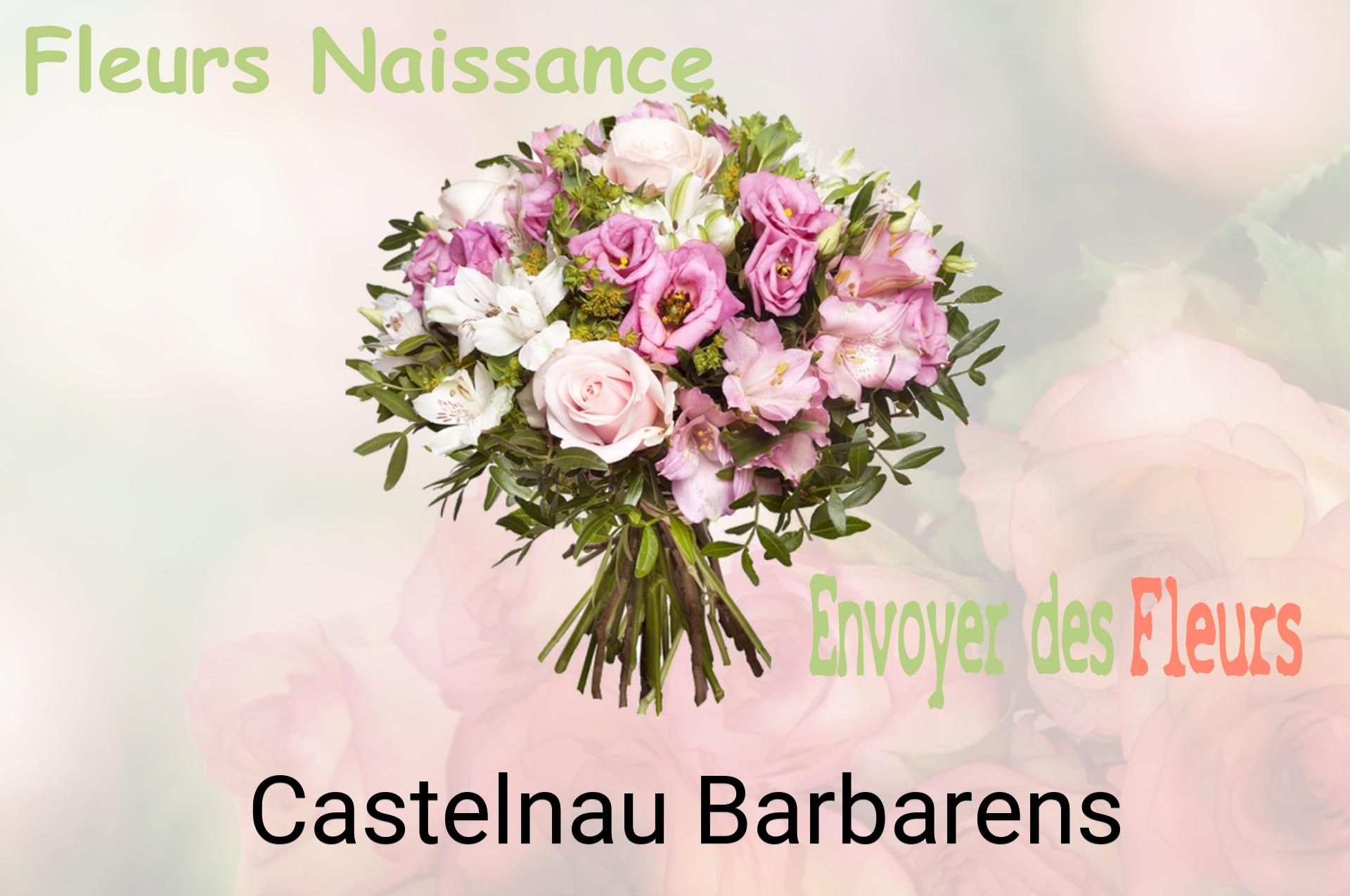 Bouquet de fleurs de naissance livré à Castelnau-Barbarens